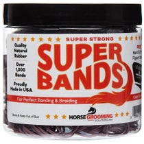 Super Bands Natural Rubber Mane/Tail Braiding Bands Jar