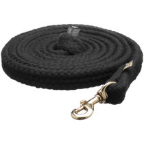 Tory Flat Braided Cotton Lead Line Rope Black