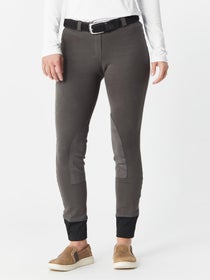 Tuff Rider Equestrian Starter Breeches – Femmes, Bleu, Avec Patchs Genoux, Taille à Enfiler