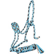 Weaver Braided Rope Halter Turquoise/Brown/Tan 