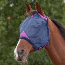 WB ComFiTec Deluxe Mesh Mask Stand. Navy/PU Pony