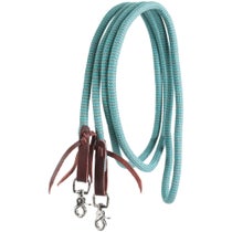Weaver Ecoluxe Round Trail Reins Turquoise/Char.10'
