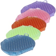 Jelly Glitter 2-Sided Rubber Scrubby Bath Grooming Mitt