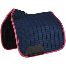 LeMieux Suede Dressage Pad Navy/Cranberry S/M