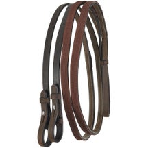 LeMieux Leather Half Lined Curb Reins Havana Pony