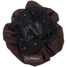 LeMieux Brown Scrunchie with Crystal Hair Net