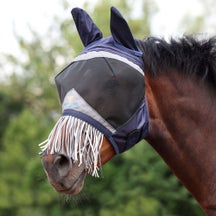 Shires Fine Mesh Fly Mask With Ears & Nose Fringe
