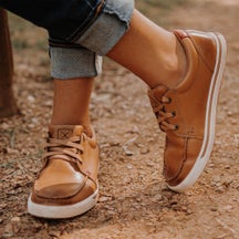 Twisted X Women's Leather Lace-Up Kicks - Tan