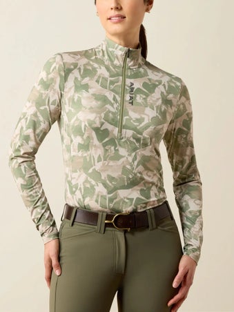 Ariat Women's LunaVeil 1/2 Zip Baselayer Top - Print