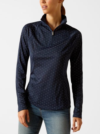 Ariat Womens Sunstopper 3.0 1/4 Zip Baselayer Top-Print