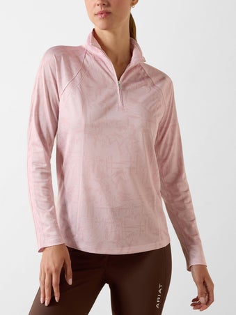 Ariat Womens Sunstopper 3.0 1/4 Zip Baselayer Top-Print