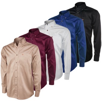 Ariat Men's Solid Twill Long Sleeve Western Shirt