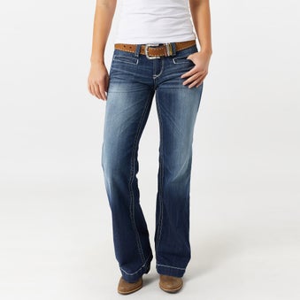 Ariat Women's Entwined Mid-Rise Trouser Jeans-Marine