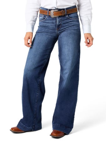 Ariat Womens High Rise Vilma Ultrastretch Wide Leg Jean