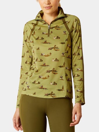 Ariat Womens Sunstopper 3.0 1/4 Zip Baselayer Top-Print