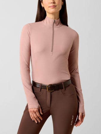 Ariat Womens SolVeil 1/2 Zip Long Sleeve Baselayer Top 