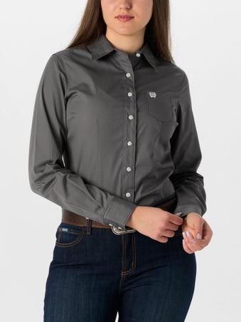 Cinch Women's Long Sleeve Western Shirt Solid Colors