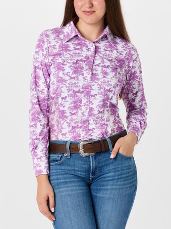 Dapplebay Equestrian Toile Button Down Western Shirt