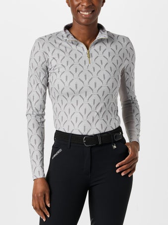 Dancing Equestrian 1/4 Zip Long Sleeve Sunshirt - Print