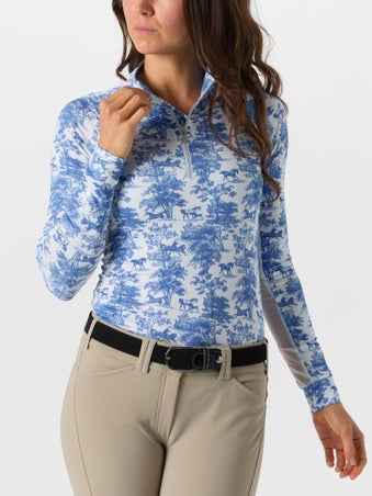 Dapplebay Women's Equestrian Toile 1/4 Zip Riding Top