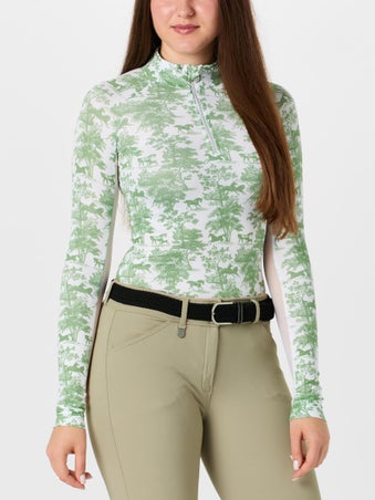 Dapplebay Women's Equestrian Toile 1/4 Zip Riding Top