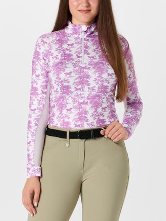 Dapplebay Women's Equestrian Toile 1/4 Zip Riding Top