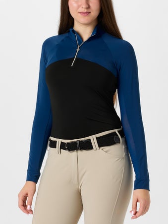 Dapplebay Women's Lady 1/4 Zip Long Sleeve Riding Top 