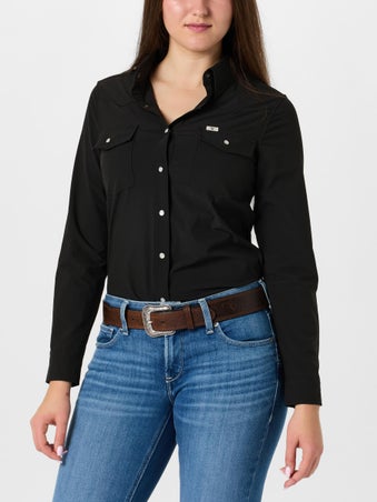 Ferrell Womens UPF50+ Breathable Long Sleeve Snap Shirt