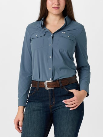 Ferrell Womens UPF50+ Breathable Long Sleeve Snap Shirt