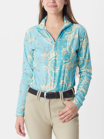 Royal Highness Ladies' UV30 Sun Shirt Turquoise Ribbon
