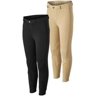Saxon Kids Adjustable Waist Self Knee Patch Breeches