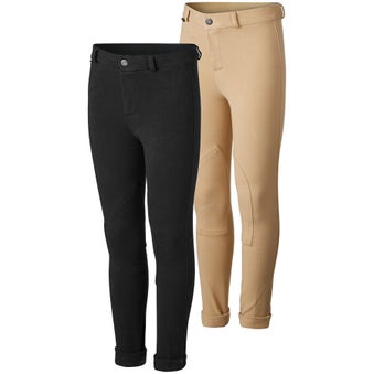 Saxon Kids Adjustable Waist Self Knee Patch Jodhpurs