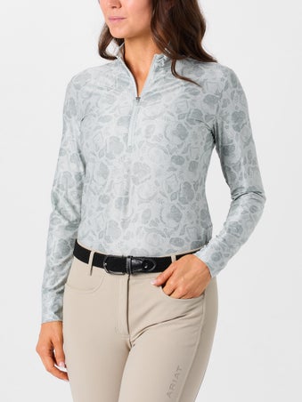SanSoleil SolMelange UV50 Mock Long Sleeve Top Print