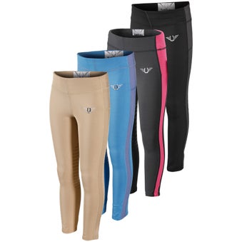 TuffRider Kid's Ventilated Knee Patch Schooling Tights