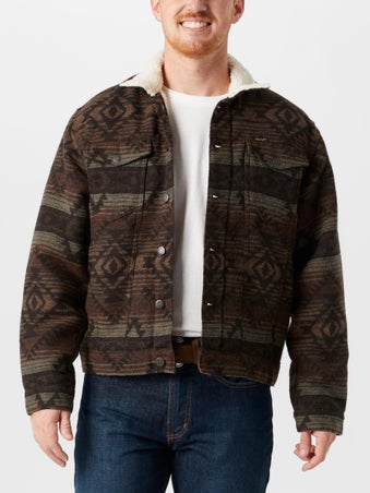 Wrangler Men's Sherpa Lined Jacquard Jacket