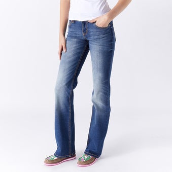 Wrangler Women's Mae Retro Mid-Rise Boot Cut Jeans