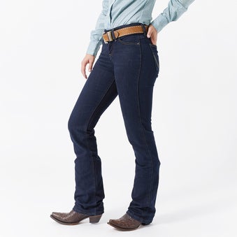 Wrangler Women's Q-Baby Dark Dynasty Riding Jeans