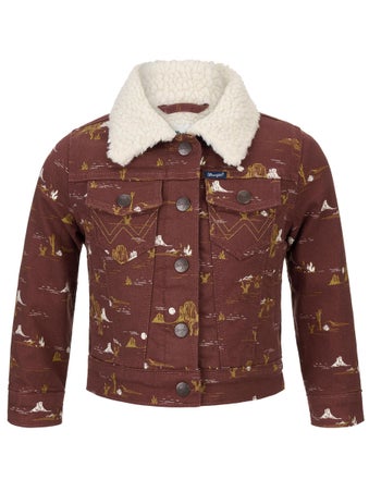 Wrangler Girl's Western Sherpa Lined Jacket