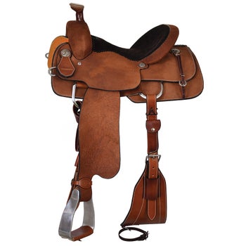 chestnut saddle billings roughout reinsman roping