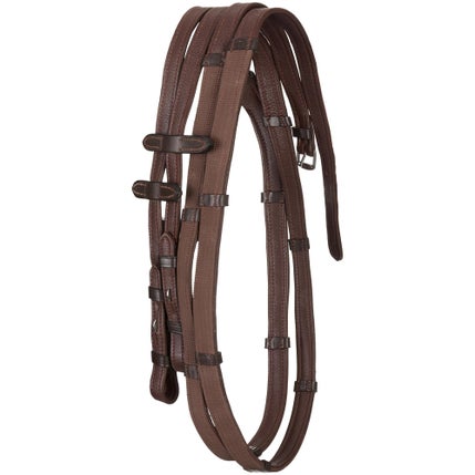 English Leather & Rubber Hybrid Reins