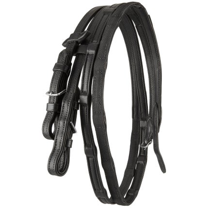 English Leather & Rubber Hybrid Reins