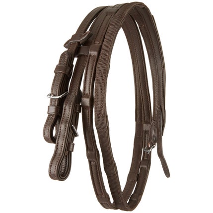 English Leather & Rubber Hybrid Reins