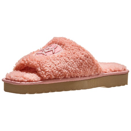 Sherpa Cowgirl Boots Slide Slippers Pink / M/L