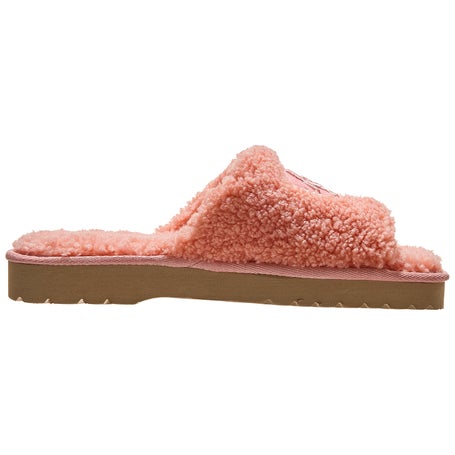Sherpa Cowgirl Boots Slide Slippers Pink / M/L