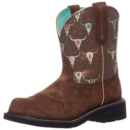 Ariat Womens Fatbaby Heritage Farrah Skull Cowboy Boots