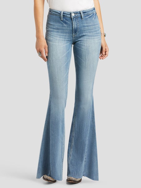 Vintage 70s ultra high waisted flare bellbottom denim jeans 25