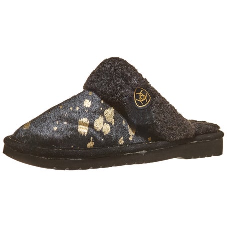 Women's Ariat Square Toe Boot Slippers (Black & Gold) – Cold Cactus Inc.