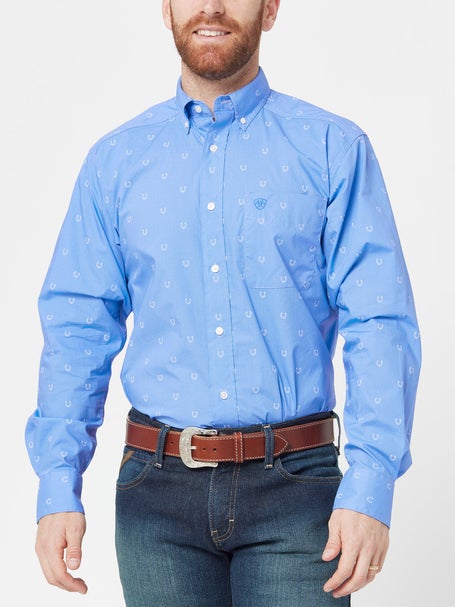 Men's Chambray Long Sleeve Western Shirt - KEY Apparel