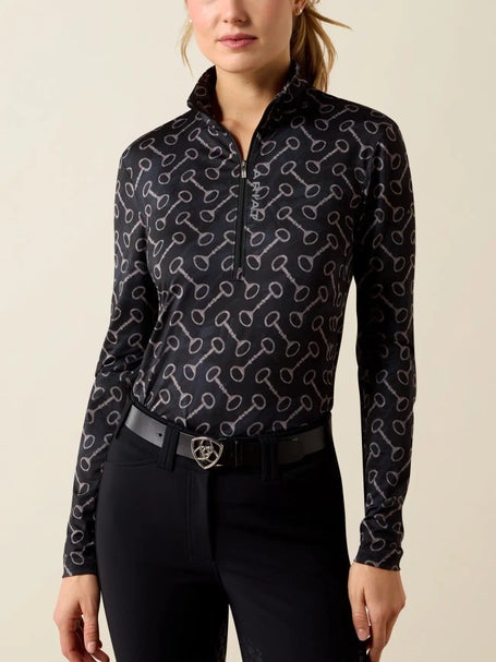 Ariat Womens LunaVeil 1/2 Zip Baselayer Top - Print