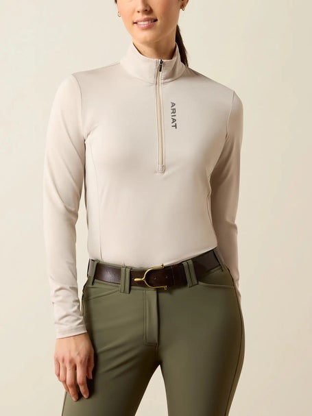 Ariat Womens LunaVeil 1/2 Zip Baselayer Top - Solid